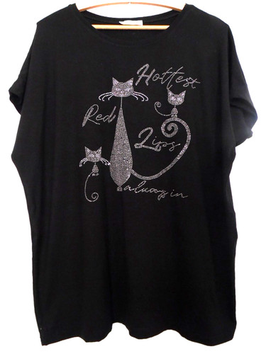 Legeres shirt schwarz - legeres, silber
