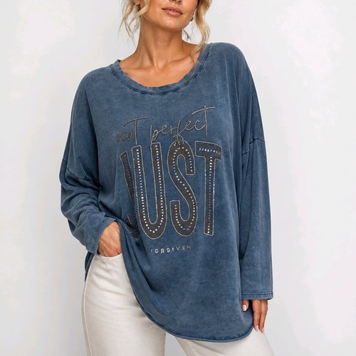 Damen oversize langarmshirt - damen,