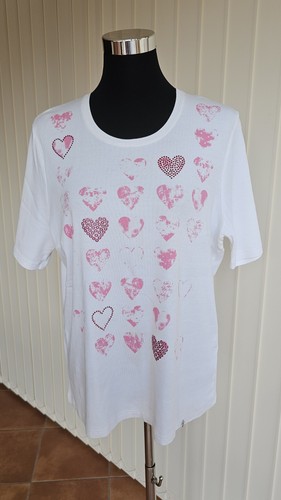 Lässiges weiss pinkes shirt - lässiges, weiss-pinkes
