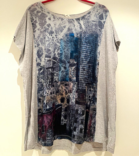 Damen shirt grau fotodruck - damen, t-shirt