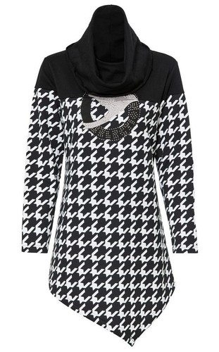 Damen sweat shirt zipfel look - damen,