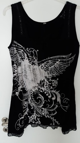 Schwarzes shirt ärmellos - t-shirt,