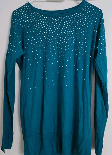 Langarmshirt mit strasssteinen - langarmshirt,