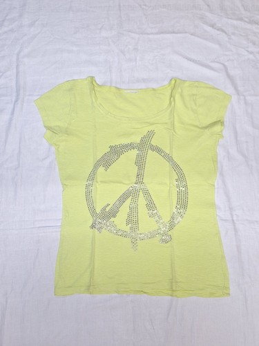 Damen shirt gelb mit - t-shirt, in