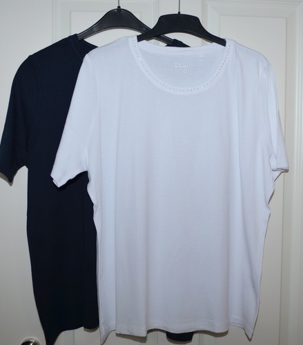 Kurzarm shirt dunkelblau weiß - kurzarm,