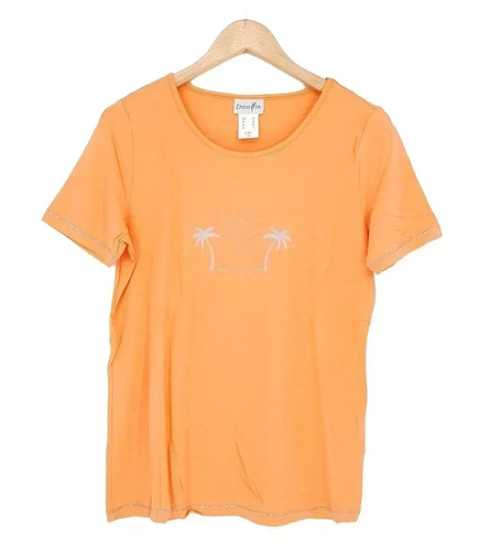 Damen shirt strass palmen - strass,