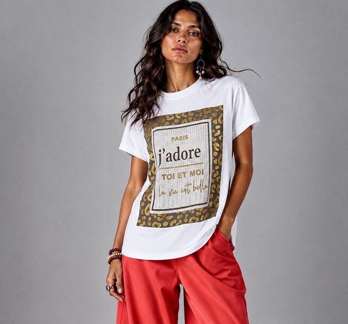 Damen shirt weiß leo - damen,
