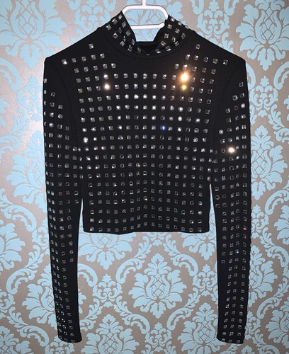 Schwarzes langarm shirt - schwarzes, mit