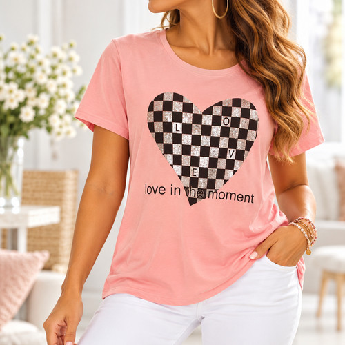 Shirt damen herz strass - damen,