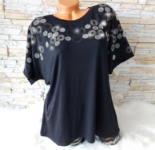 Glitzer strass shirt damen - glitzer,